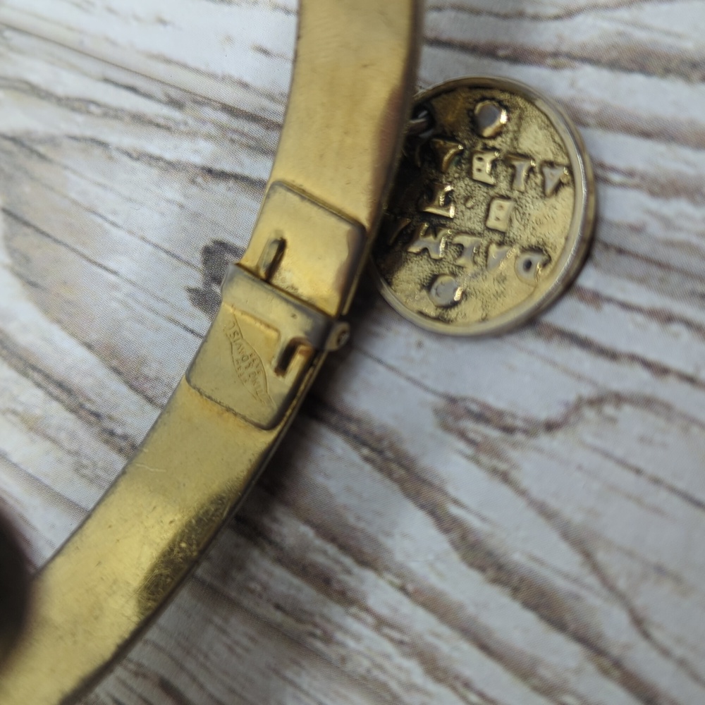 Whiting and Davis Vintage Coin Hinged Bracelet - Picture 4 of 12